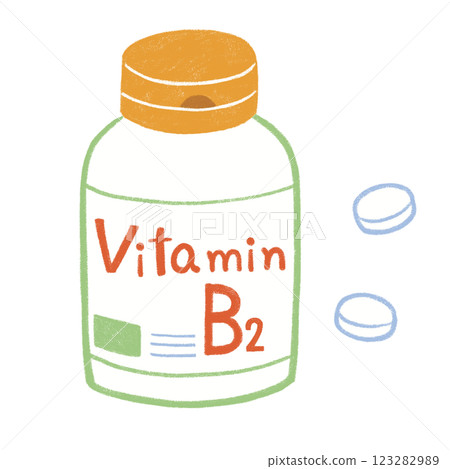 Vitamin B2 supplements 123282989
