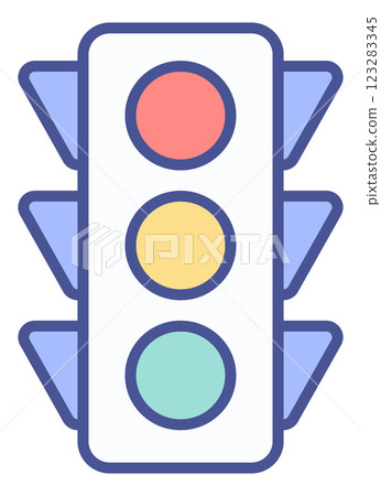 Simple illustration of a traffic light 123283345