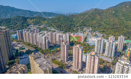 Jan 30 2025 Tai Po Skyline Urban Landscape Scenic View Hong Kong 123283534