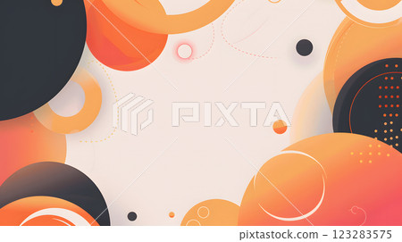 Abstract Orange Circle Background with Gradient Effects 123283575