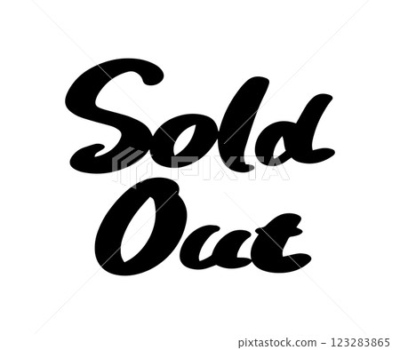Handwritten lettering "Sold Out" Vector illustration Handwritten lettering "Sold Out" Vector illustration 123283865