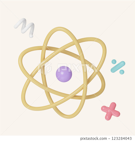 tomic Model and Science Education Education 3d icons, Back to school ,3d rendering illustration. tomic Model and Science Education Education 3d icons, Back to school ,3d rendering illustration. 123284043