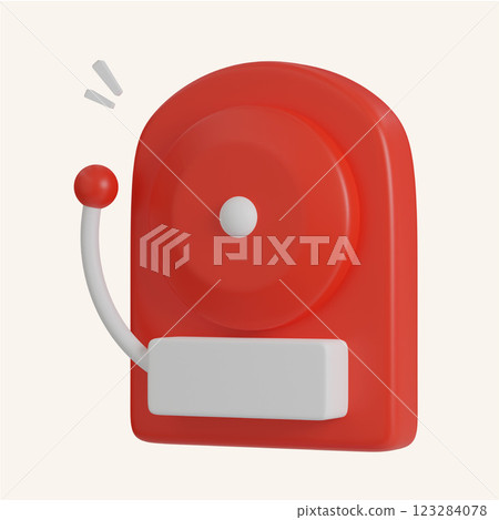 School alarm icons. minimal 3D Illustration School Education. School alarm icons. minimal 3D Illustration School Education. 123284078