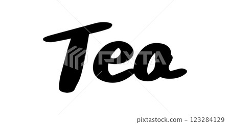 Handwritten lettering "Tea" Vector illustration 123284129