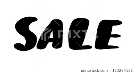 Handwritten lettering "SALE" Vector illustration 123284131