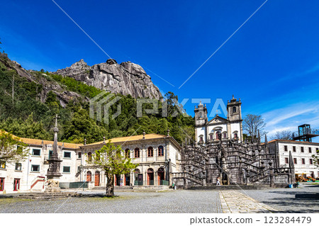 Santuario de Nossa Senhora da Peneda, at the Peneda Geres National Park in Norhern Portugal. Santuario de Nossa Senhora da Peneda, at the Peneda Geres National Park in Norhern Portugal. 123284479