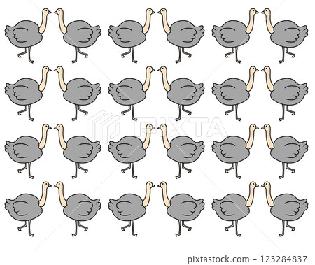 Ostrich Pattern 123284837
