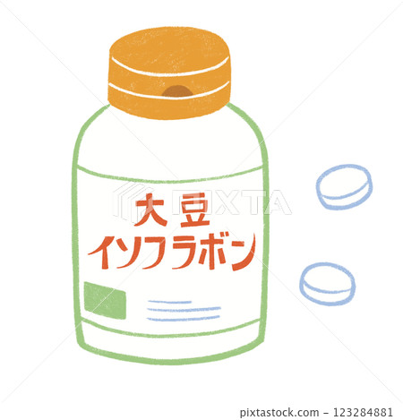 大豆異黃酮補充劑 123284881