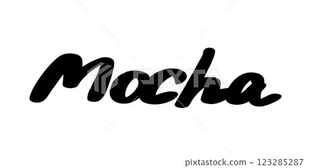 Handwritten lettering "Mocha" Vector illustration 123285287