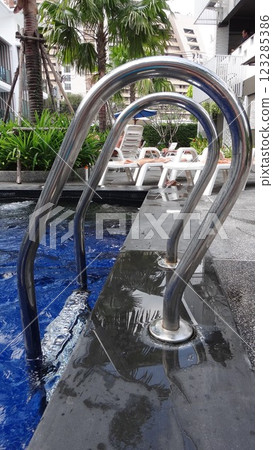 curved hotel pool railings photo curved hotel pool railings photo 123285386