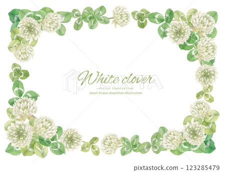水彩三葉草框架 123285479