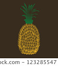 pineapple in pixel art style, retro style 123285547