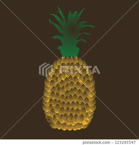 pineapple in pixel art style, retro style pineapple in pixel art style, retro style 123285547