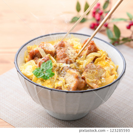 炸雞蛋蓋飯 123285593