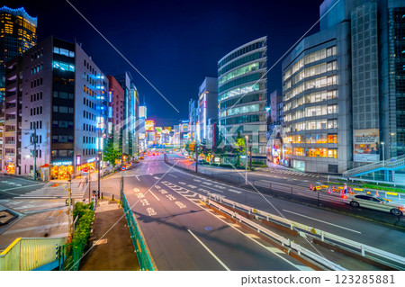 Tokyo Shinjuku night view and Dai-Guard 123285881