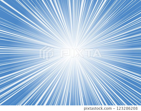 強烈閃耀的濃縮線背景素材_藍色 強烈閃耀的濃縮線背景素材_藍色 123286208