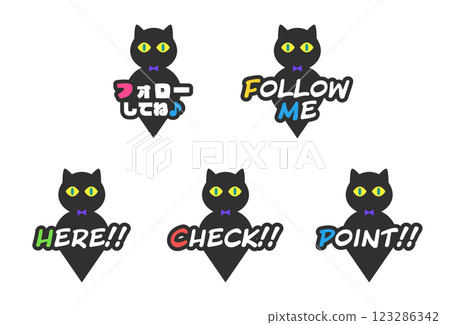 貓形字母貼紙套裝 貓形字母貼紙套裝 123286342