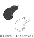 Black and white cats 123286521