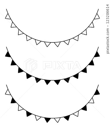 Black garland curve frame set Black garland curve frame set 123286614