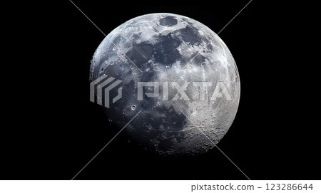 moon with craters extreme close-up 123286644