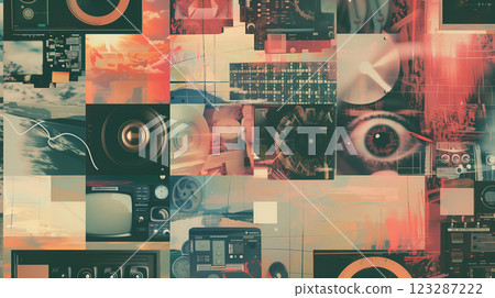 Collage of assorted objects and technology. Collage of assorted objects and technology. 123287222