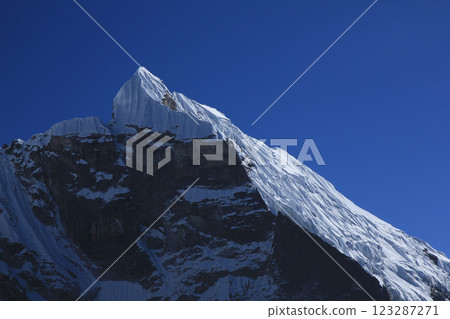 Lobuche East and glacier, Nepal. 123287271