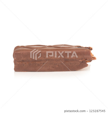 Chocolate bar isolated on white background Chocolate bar isolated on white background 123287545