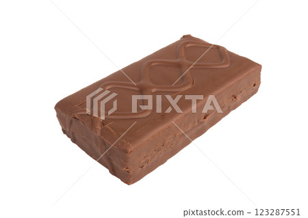 Chocolate bar isolated on white background Chocolate bar isolated on white background 123287551