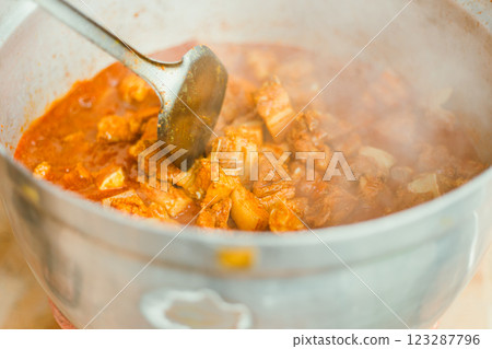 curry, pork, cuisine 123287796