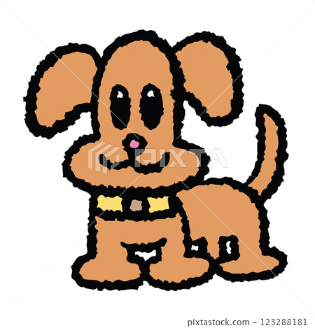 Hand drawn crayon illustrations of puppy for cartoon characters, comic, mascot, cute patch, shirt print, dog drawing, adopt and rescue animal, pet shop, vet, foster home, shelter, paw friend, sticker Hand drawn crayon illustrations of puppy for cartoon characters, comic, mascot, cute patch, shirt print, dog drawing, adopt and rescue animal, pet shop, vet, foster home, shelter, paw friend, sticker 123288181