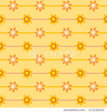 花卉 obidome 圖案圖案_橙色 123288262