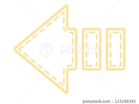 Yellow Broken Arrow Icon 123288395