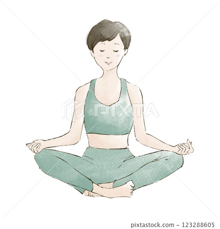 Women who meditate Women who meditate 123288605