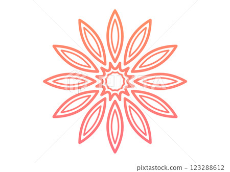 Pink gradient pretty flower icon Pink gradient pretty flower icon 123288612
