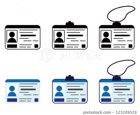 員工身分證圖示集 員工身分證圖示集 123289328