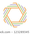 Abstract hexagon overlap 123289345