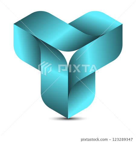 Abstract triangle overlap 123289347
