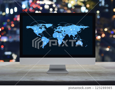 Technology communication online concept, Elements of this image furnished by NASA 123289365