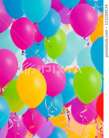 Illustration of colorful balloons 123289534