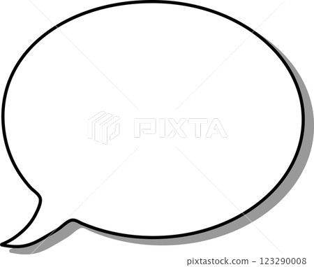 Anime speech bubble with shadow Anime speech bubble with shadow 123290008