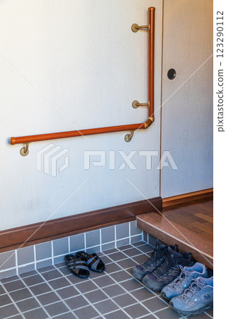 Entrance handrails, home safety, renovation 123290112