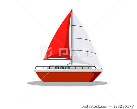 Art illustration symbol icon transportation design logo vehicle of boat 123290177