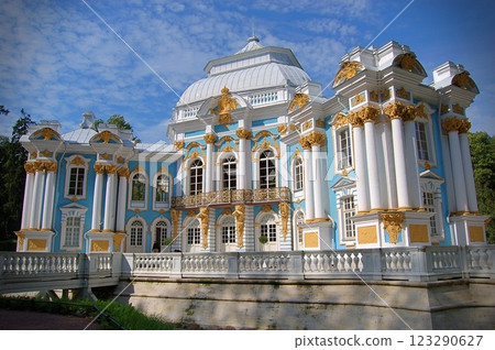 Baroque Palace with Ornate Gold Detailing 123290627