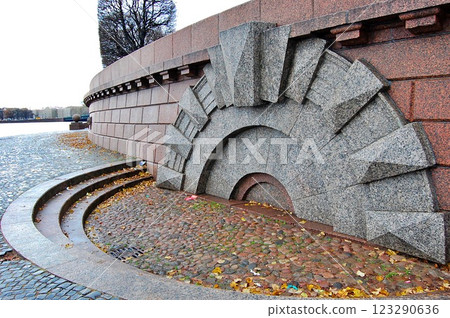 Granite Fan A Monumental Riverbank Design 123290636