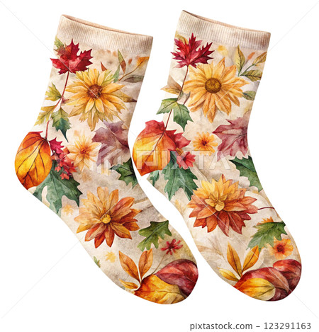 Socks Flowers Clipart Watercolor Socks Flowers Clipart Watercolor 123291163