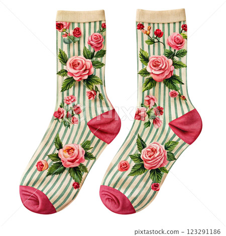 Socks Flowers Clipart Watercolor Socks Flowers Clipart Watercolor 123291186