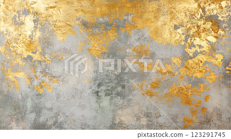 Abstract backdrop featuring an organic blend of golden accents and light gray textures, creating a luxurious, contemporary visual. Abstract backdrop featuring an organic blend of golden accents and light gray textures, creating a luxurious, contemporary visual. 123291745