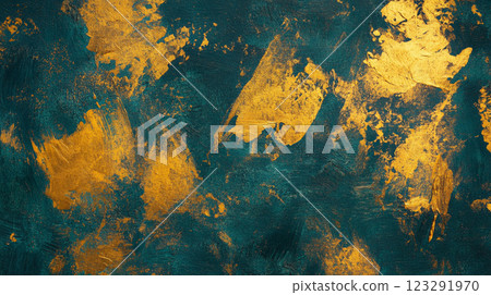 Elegant textured background with a combination of teal and gold colors forming a pattern of light and dark textures. Elegant textured background with a combination of teal and gold colors forming a pattern of light and dark textures. 123291970