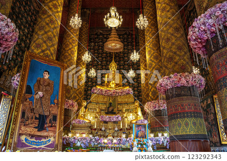 Wat Hong is landmark in Thailand 123292343