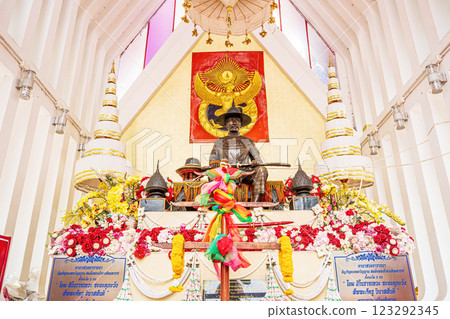Wat Hong is landmark in Thailand 123292345